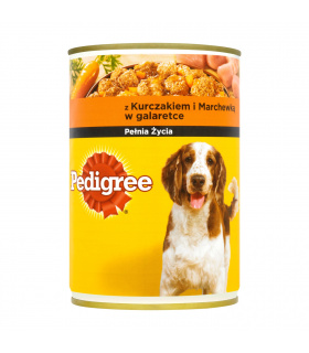 Pedigree z kurczakiem i marchewką w galaretce Karma pełnoporcjowa 400 g