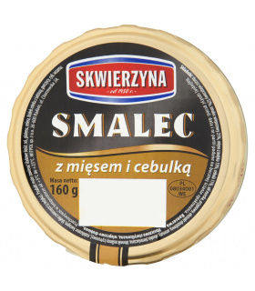 Skwierzyna Premium Smalec z mięsem i cebulką 160 g