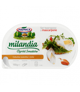 Piątnica Milandia Ogród Smaków Ser twarogowy z mascarpone cebulka szalotka i zioła 150 g