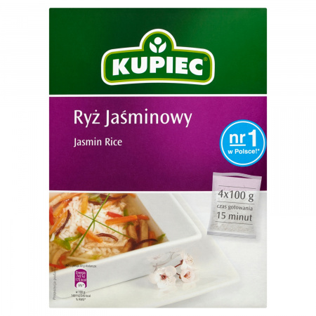 Kupiec Ryż jaśminowy 400 g (4 torebki)