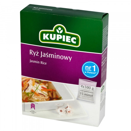 Kupiec Ryż jaśminowy 400 g (4 torebki)