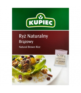 Kupiec Ryż naturalny brązowy 400 g (4 torebki)