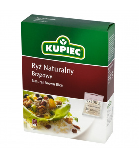 Kupiec Ryż naturalny brązowy 400 g (4 torebki)