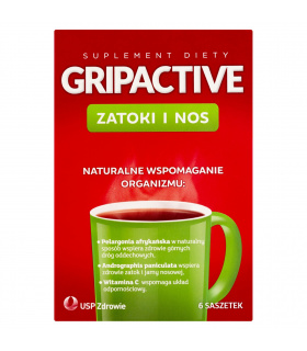 Gripactive Zatoki i nos Suplement diety 6 saszetek