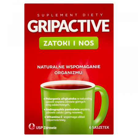 Gripactive Zatoki i nos Suplement diety 6 saszetek