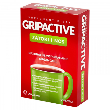 Gripactive Zatoki i nos Suplement diety 6 saszetek