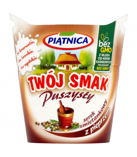 Piątnica Twój Smak Puszysty Serek śmietankowy z pieprzem 150 g