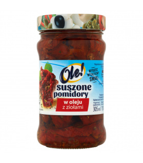 Ole! Suszone pomidory w oleju z ziołami 270 g