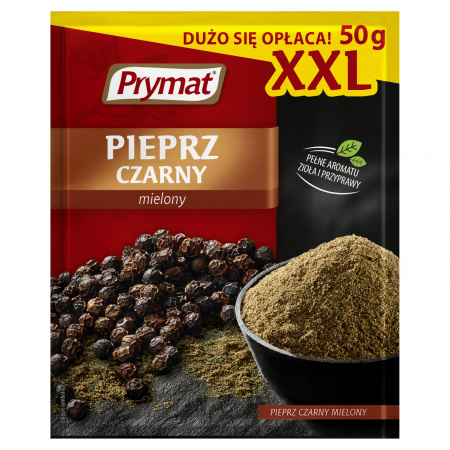 Prymat Pieprz czarny mielony XXL 50 g