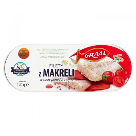 GRAAL Filety z makreli w sosie pomidorowym 120 g