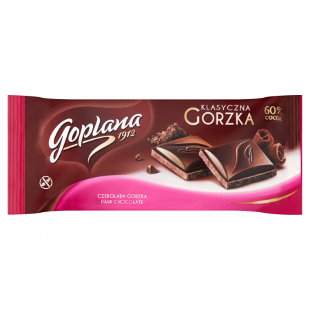 Goplana 60% Cocoa Klasyczna gorzka Czekolada 90 g