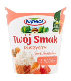 Piątnica Twój Smak Serek śmietankowy puszysty z łososiem 150 g