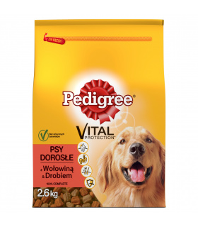 Pedigree Vital Protection Psy dorosłe Karma pełnoporcjowa z wołowiną & drobiem 2,6 kg