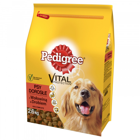 Pedigree Vital Protection Psy dorosłe Karma pełnoporcjowa z wołowiną & drobiem 2,6 kg