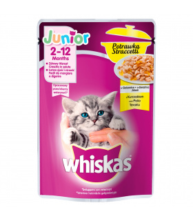 Whiskas Junior Karma pełnoporcjowa potrawka w galaretce z kurczakiem 85 g