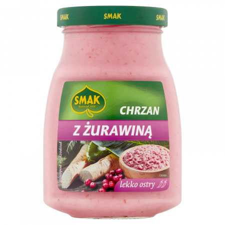 Smak Chrzan z żurawiną lekko ostry 175 g