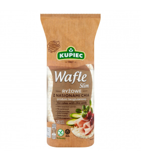 Kupiec Slim Wafle ryżowe z nasionami chia 90 g (18 sztuk)