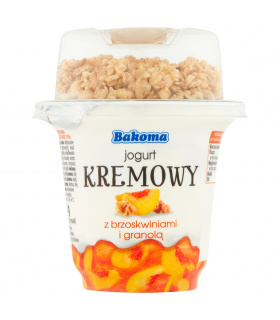 Bakoma Jogurt kremowy z brzoskwiniami i granolą 230 g