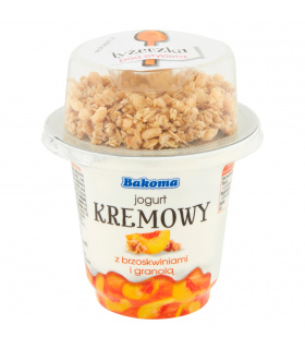 Bakoma Jogurt kremowy z brzoskwiniami i granolą 230 g