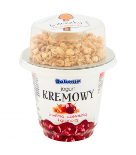 Bakoma Jogurt kremowy z wiśnią czereśnią i granolą 230 g