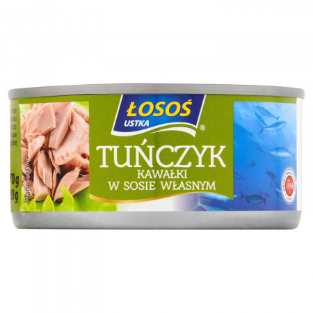 Łosoś Ustka Tuńczyk kawałki w sosie własnym 170 g