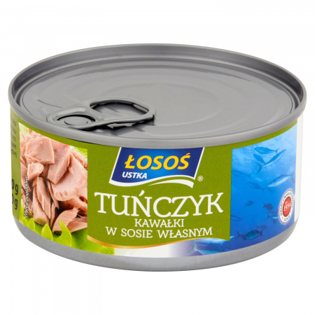 Łosoś Ustka Tuńczyk kawałki w sosie własnym 170 g