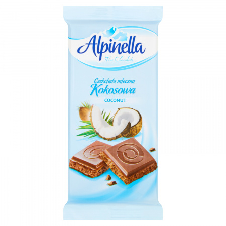 Alpinella Czekolada mleczna kokosowa 90 g