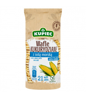 Kupiec Wafle kukurydziane z solą morską 105 g (21 sztuk)