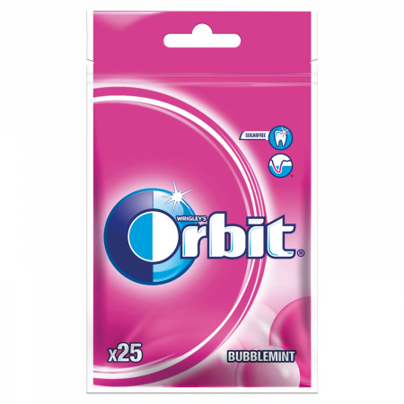 Orbit Bubblemint Guma do żucia bez cukru 35 g (25 sztuk)