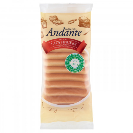 Andante Biszkopty Ladyfingers 220 g (2 x 110 g)