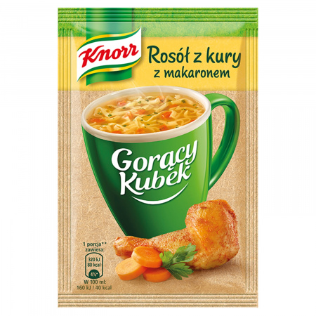 Knorr Gorący Kubek Rosół z kury z makaronem 12 g