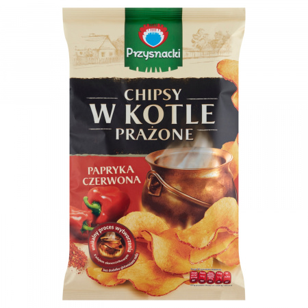 Przysnacki Chipsy w kotle prażone papryka czerwona 125 g