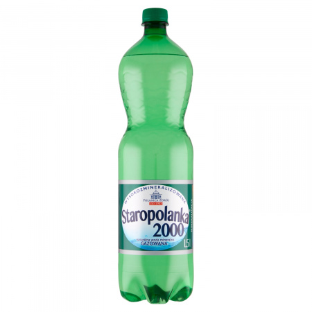 Staropolanka 2000 Naturalna woda mineralna wysokozmineralizowana gazowana 1,5 l