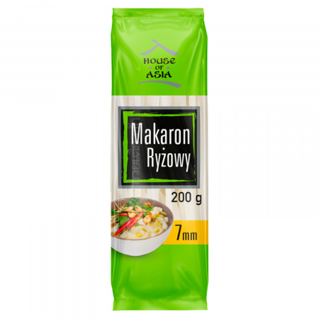 House of Asia Bezglutenowy makaron ryżowy 7 mm 200 g