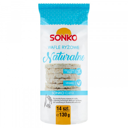 Sonko Classic Wafle ryżowe naturalne 130 g (14 sztuk)