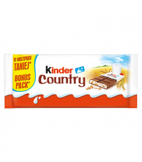 Kinder Country Czekolada mleczna z nadzieniem mlecznym i zbożami 94 g (4 x 23,5 g)