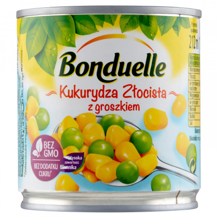 Bonduelle Kukurydza Złocista z groszkiem 170 g