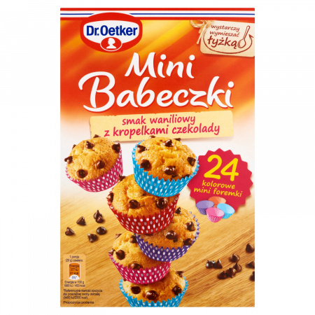 Dr. Oetker Mini Babeczki smak waniliowy z kropelkami czekolady 250 g