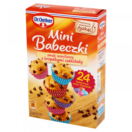 Dr. Oetker Mini Babeczki smak waniliowy z kropelkami czekolady 250 g