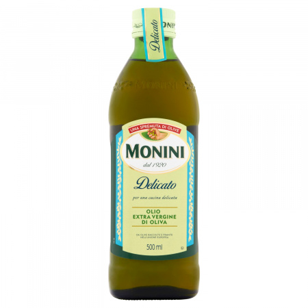 Monini Delicato Oliwa z oliwek najwyższej jakości z pierwszego tłoczenia 500 ml