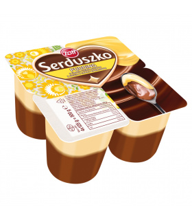 Zott Serduszko Pudding czekolada/wanilia 500 g (4 x 125 g)