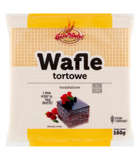 Eurowafel Wafle tortowe kwadratowe 160 g