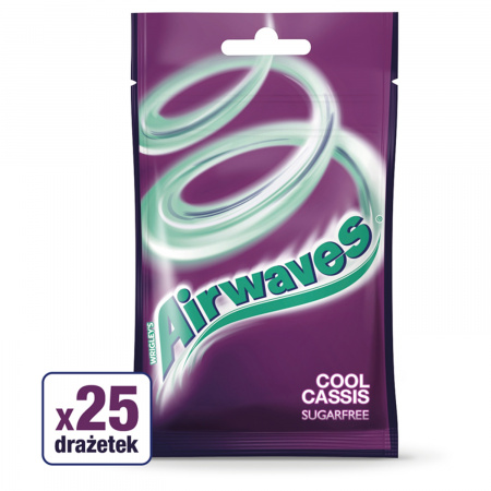 Airwaves Cool Cassis Guma do żucia bez cukru 35 g (25 drażetek)