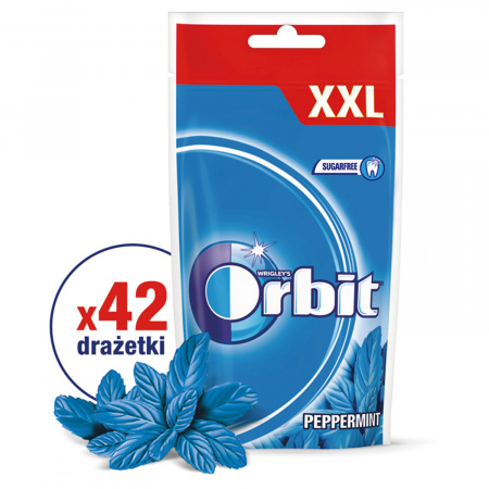 Orbit Peppermint Guma do żucia bez cukru 58 g (42 drażetki)