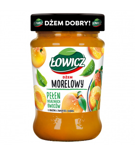 Łowicz Dżem morelowy o obniżonej zawartości cukrów 280 g