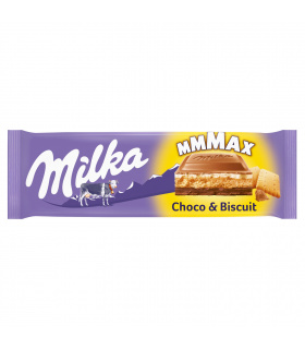 Milka Czekolada mleczna z herbatnikiem i nadzieniem kakaowym 300 g