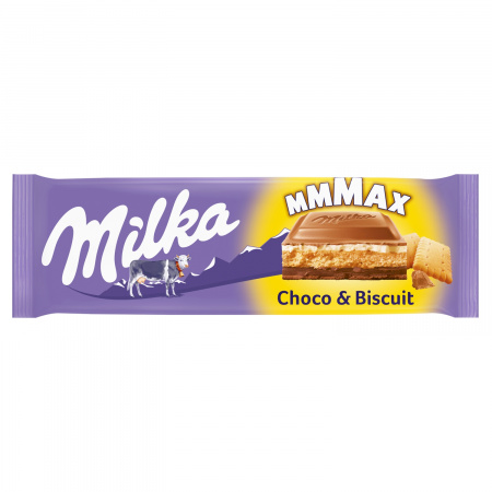 Milka Czekolada mleczna z herbatnikiem i nadzieniem kakaowym 300 g