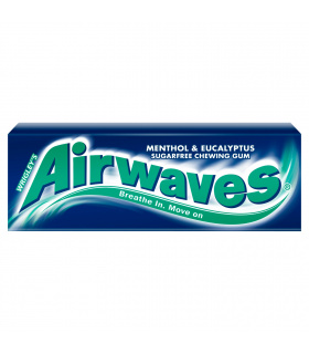 Airwaves Menthol & Eucalyptus Guma do żucia bez cukru 14 g (10 drażetek)