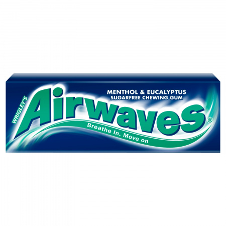 Airwaves Menthol & Eucalyptus Guma do żucia bez cukru 14 g (10 drażetek)