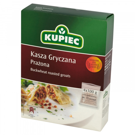 Kupiec Kasza gryczana prażona 400 g (4 torebki)